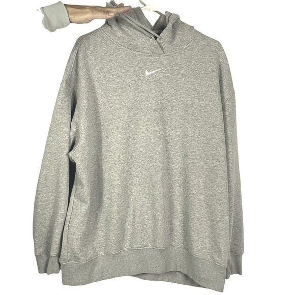 Nike Women's Grey Hoodie, Medium, Drawstring, 80% cotton/20% poly - Picture 2 of 8